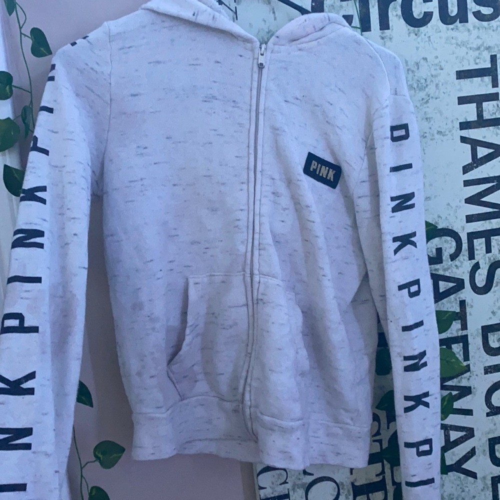 PINK zip up sweater